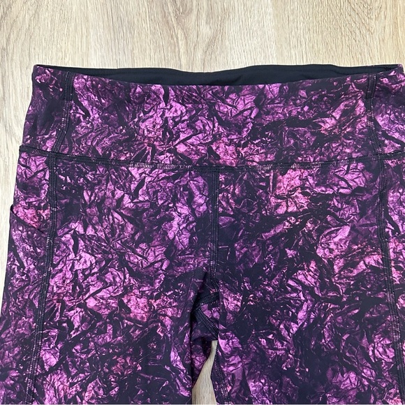 Lululemon Pace Rival Crop 22" Undercurrent Grapealicious Multi / Black size 6 - Picture 6 of 12